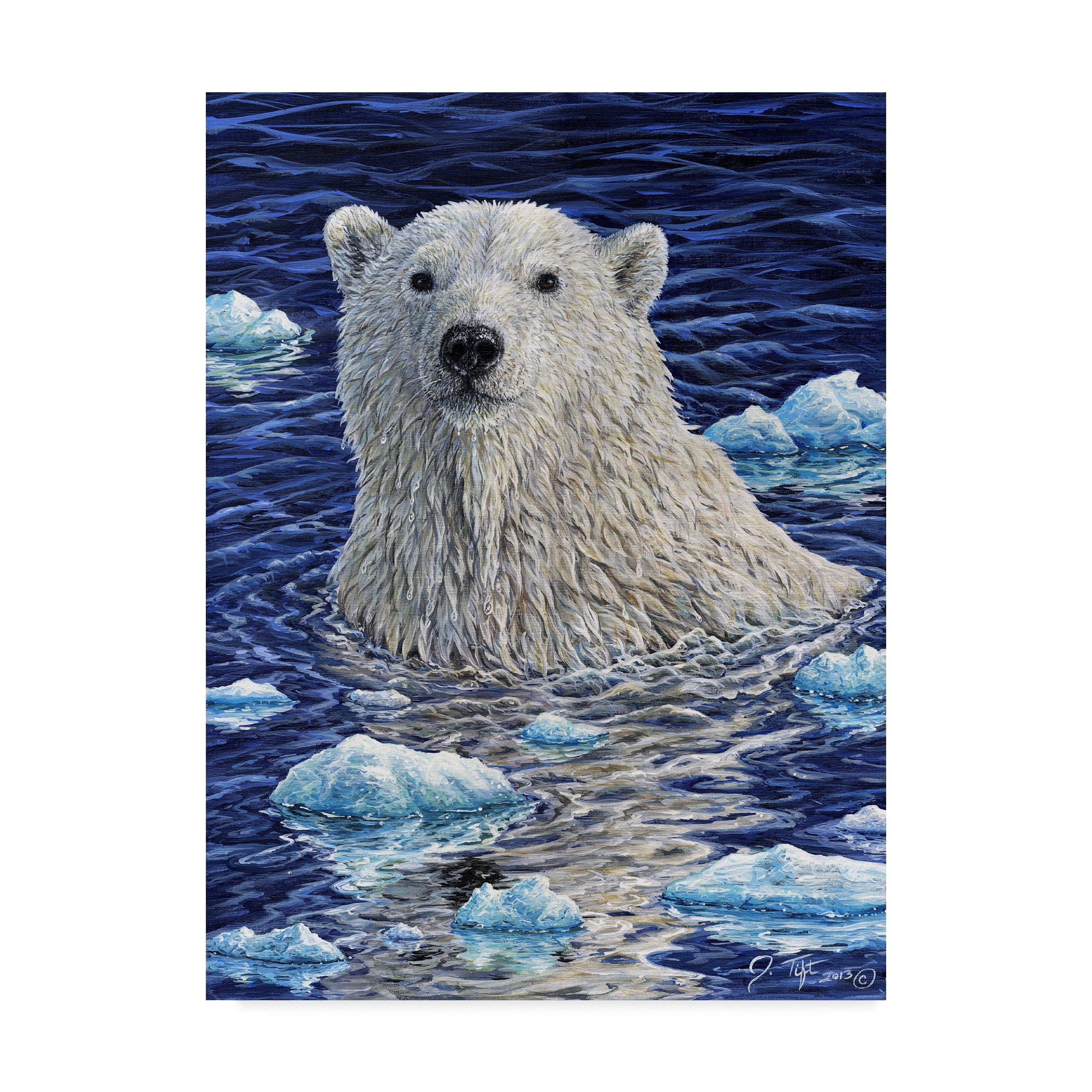 Amazon.co.jp: Jeff Tiftによるホッキョクグマの絵、60.96x80.96